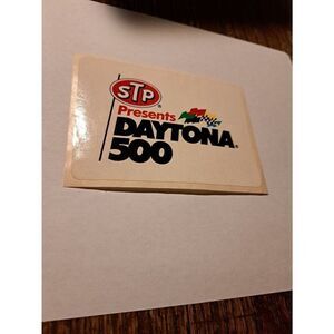 Vintage STP Presents Daytona 500 Nascar Decal Sticker Race Car Hot Rod Rat Rod
